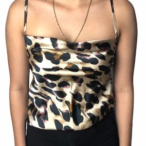 Cheetah silk top